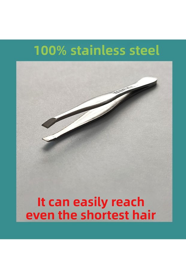 Steel Tweezers (Hair Removal, Eyebrow and Mustache Waxing, Facial Skin Epilation Tweezers) Ingrown Hair Tweezers
