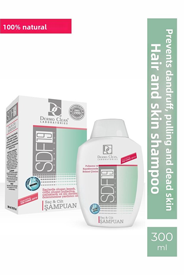 Sdf19 Herbal Anti-Seborrheic Shampoo for Hair and Skin and Eczema 300 ml