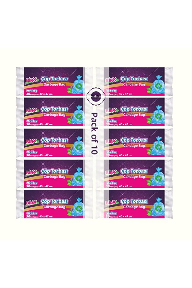 Garbage Bag Mini Size 40X47 10 Rolls of 30 Garbage Bags 300 Pieces (Small Size) - 3