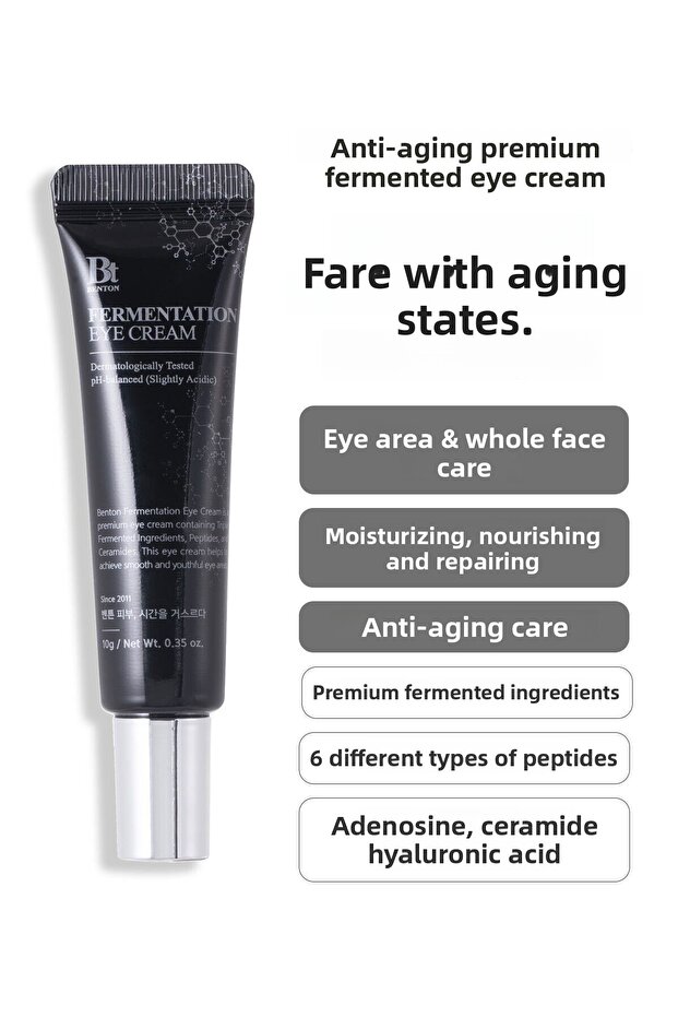 Premium Fermented - 10g Eye Cream, Anti-Wrinkle and Anti-Aging Moisturizer