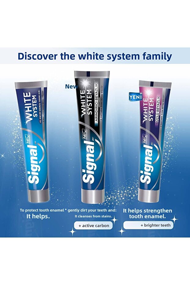 معجون أسنان وايت سيستم لتنقية البشرة 75 مل × 4 - 6