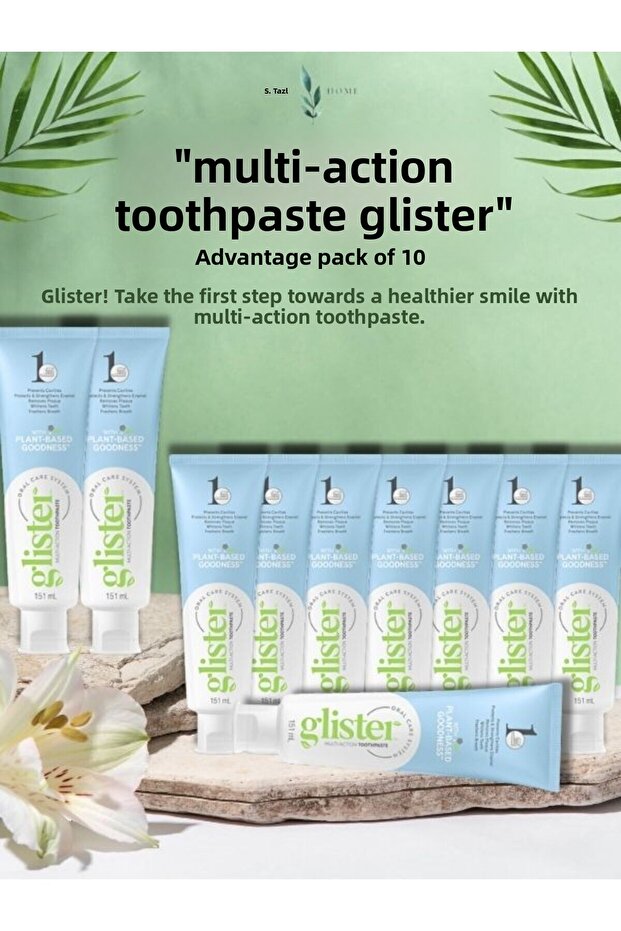 معجون أسنان متعدد المفعول جليستر™ 10 قطع - 1