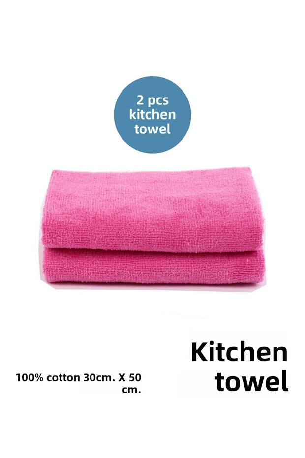 2 Kitchen Towels Hand and Face Towels