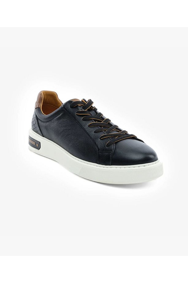 Erkek Siyah Hakiki Deri Sneaker Ayakkabı 5y1sa14811 - 2