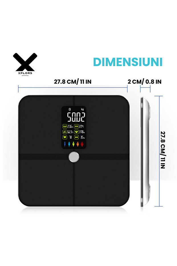 Smart Scale ®, Body Analysis, 22 Indicators, G-Sensors, Bluetooth, Ios/android, black - 8