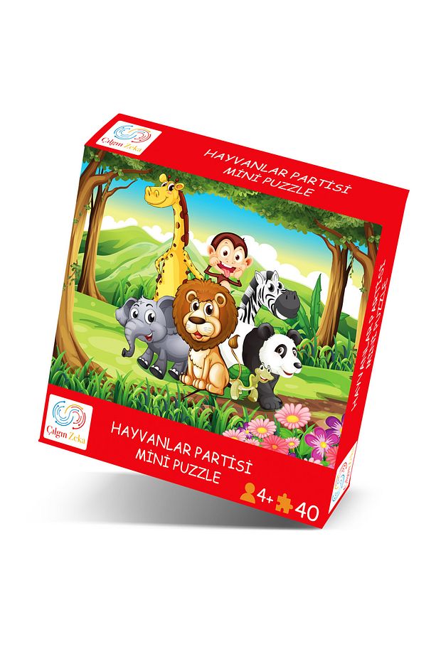 Hayvanlar Partisi Mini Puzzle 40 Parça 3-7 Yaş Çocuk Puzzle Yapboz - 7