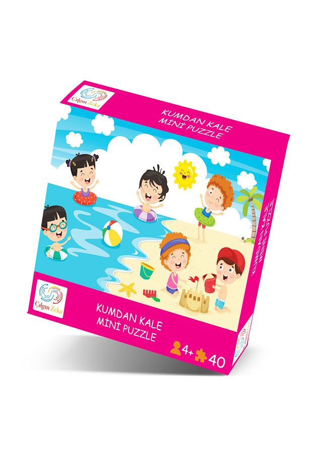 Kumdan Kale Mini Puzzle 40 Parça 3-7 Yaş Çocuk Puzzle Yapboz - 7