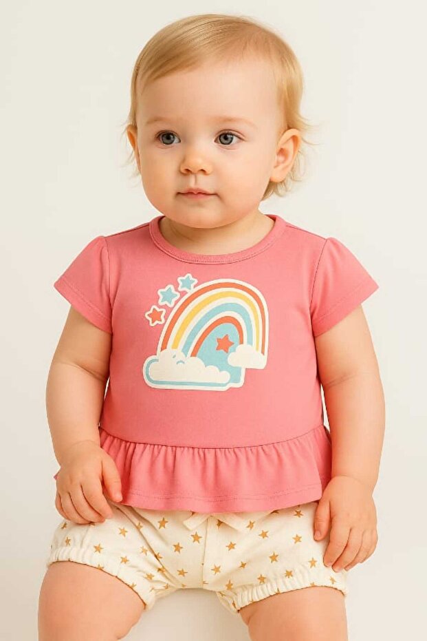 Baby Girl 2 Piece Shorts Set Cotton
