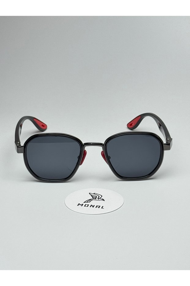 Donatello Black Frame Black Organic Glass Sunglasses