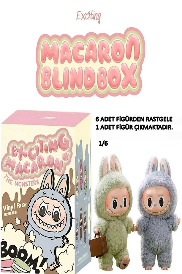 Labubu Macaron, Exciting Macaron The Monsters,-labubu Oyuncak- Original Qr - 2