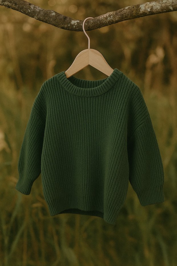 Stretchy Crew Neck Thessaloniki Knit Unisex Baby and Kids Sweater