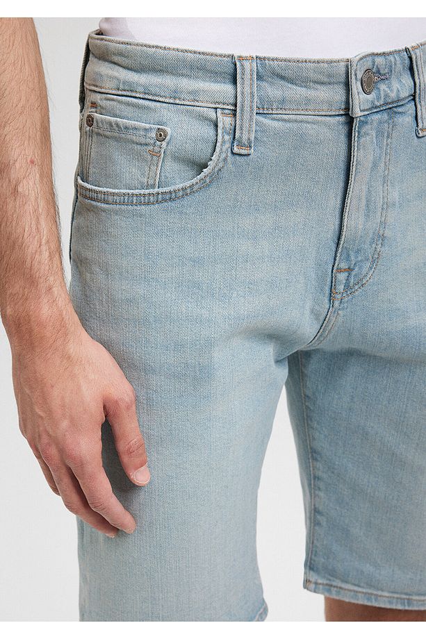 Brian Steet Puslu Açık Mavi Jean Şort 0418487144 - 7