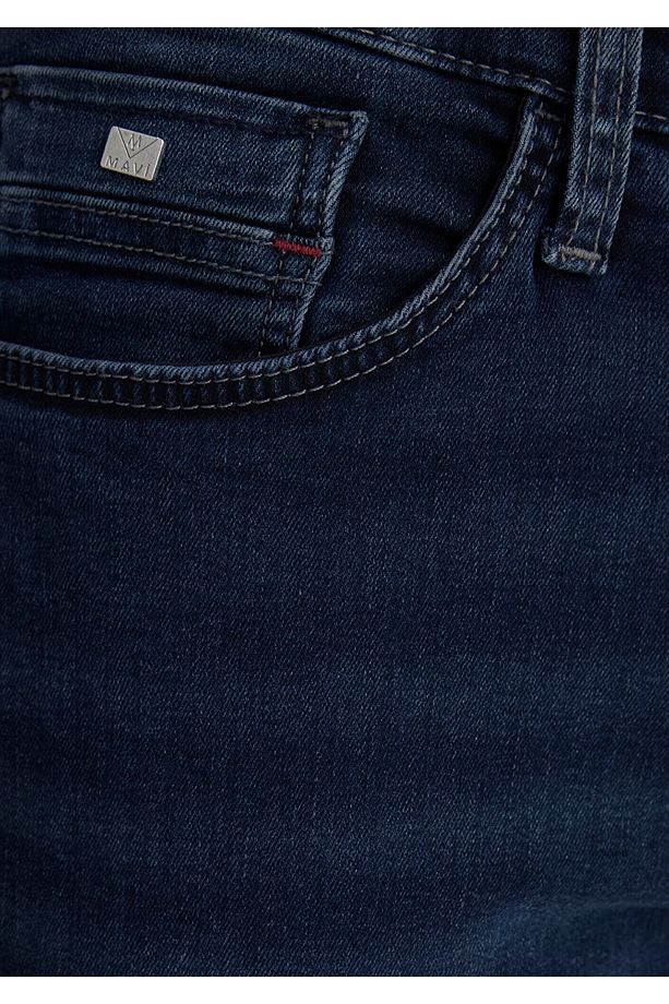 Nicholas Mavi Premium Gece Mavisi Jean Şort 0416087141 - 8