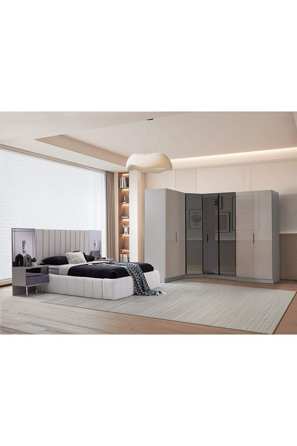 Nil %100 MDF Köşe Gardırop | Ücretsiz Teslimat ve Kurulum - 8