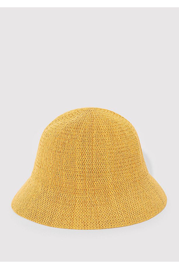 Sarı Hasır Bucket Şapka 1910080-34333 - 2