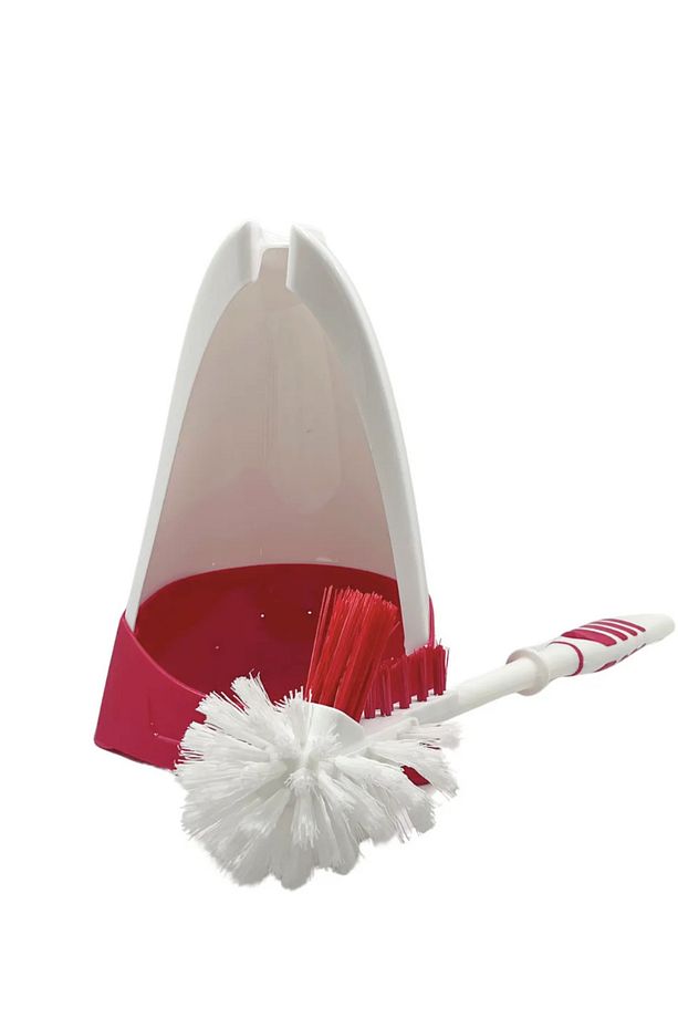 Titiz Softon Klozet Tuvalet Fırçası Seti | Kırmızı | Ergonomik Saplı – Tp-336 - 4
