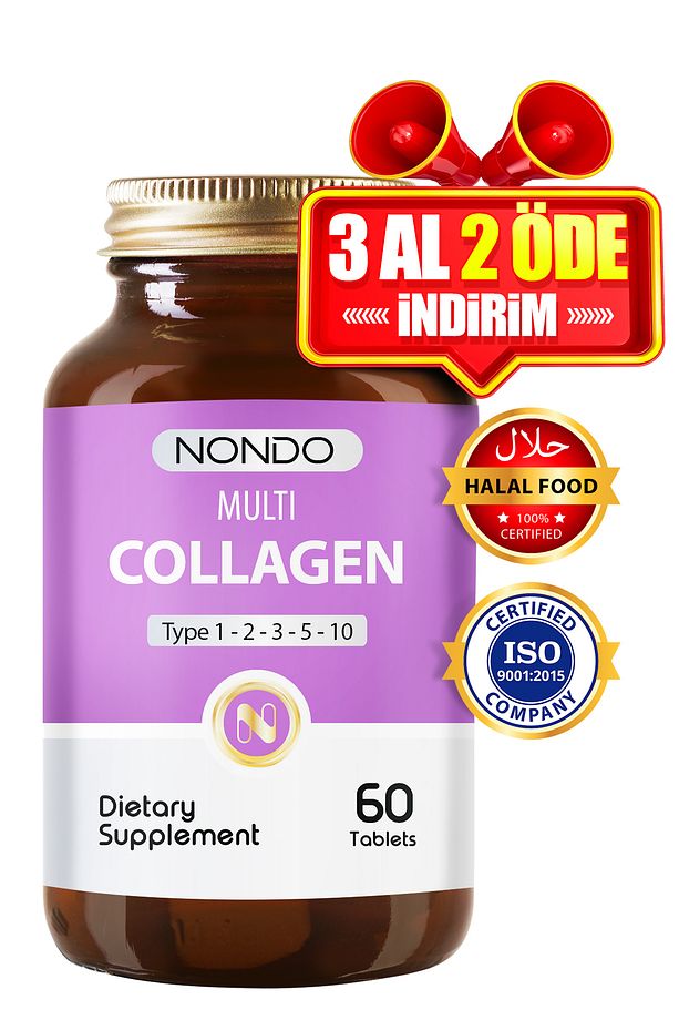 Multi Kolajen 60 Tablet ( 5 Çeşit Kolajen 1-2-3-5-10 Hyalüronik Asit Biotin Selenyum Çinko ) - 1