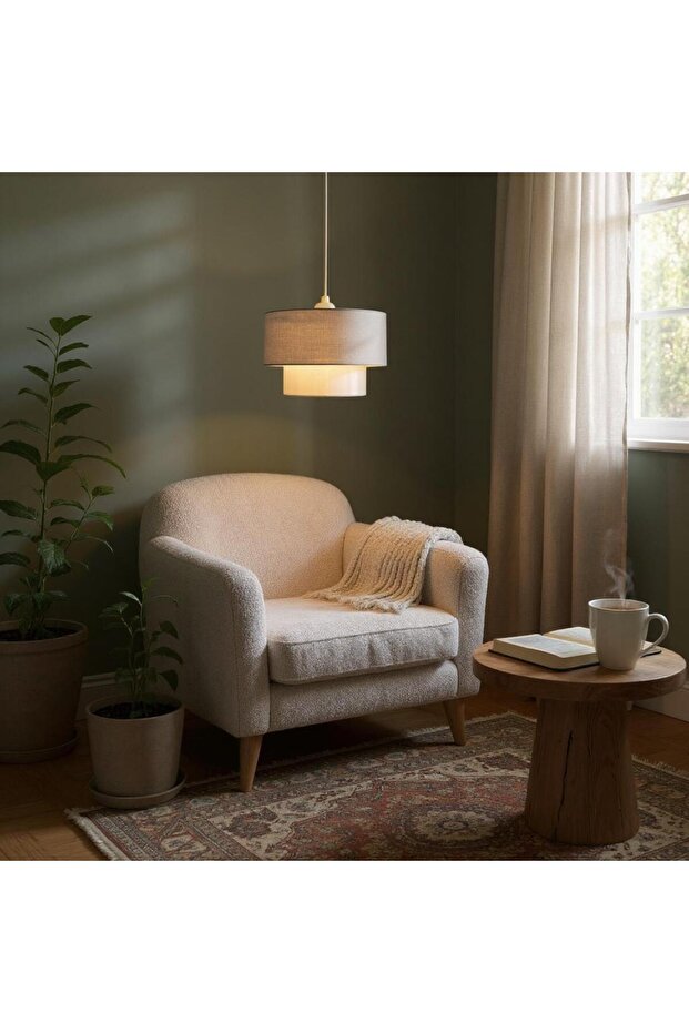 pasta kumaşlı avize - 2