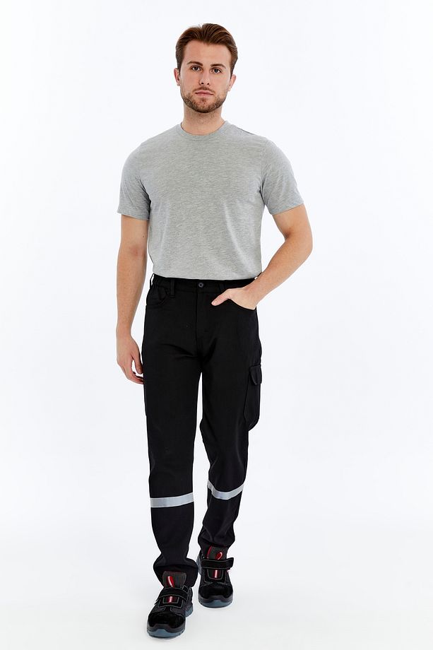 İş Pantolonu Yazlık Basic Model 2 Siyah 5 Cepli - 4