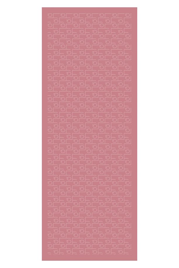 İpek Jakar Monogram Şal Pembe - 6