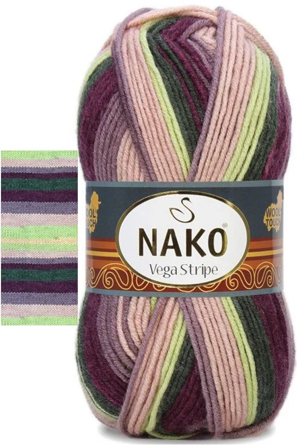 Vega Stripe Ebruli Örgü İpi 82414 - 1