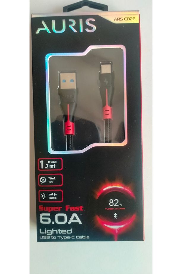 Cb26 Usb To Typec Led Işıklı Kırılmaz Hızlı Şarj Ve Data Kablosu - 2