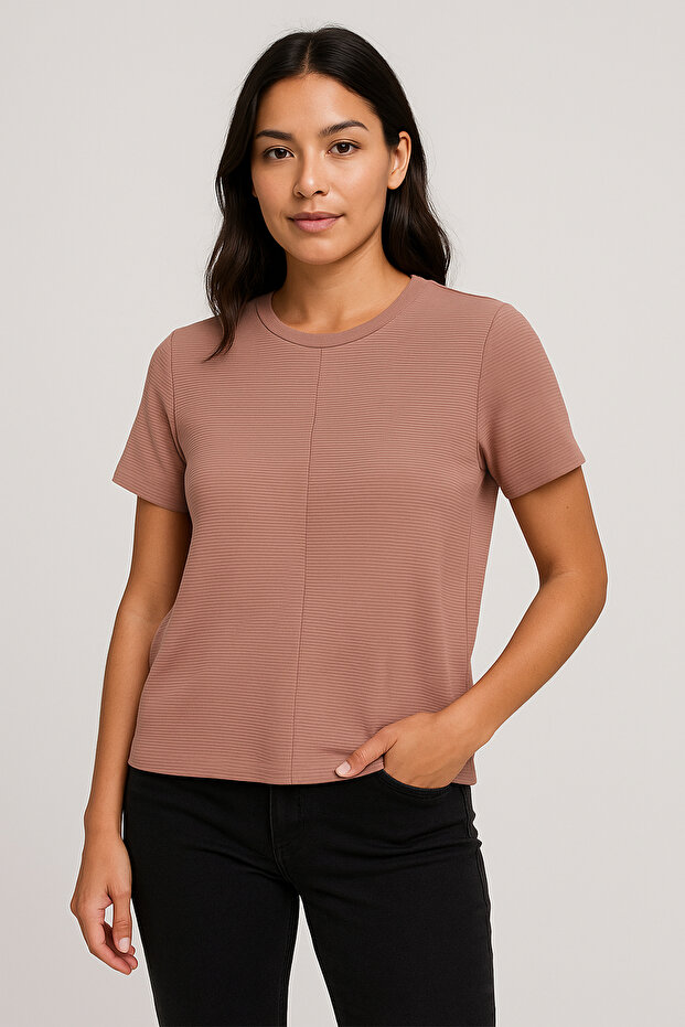 تي شيرت بنسيج مضلع - 1