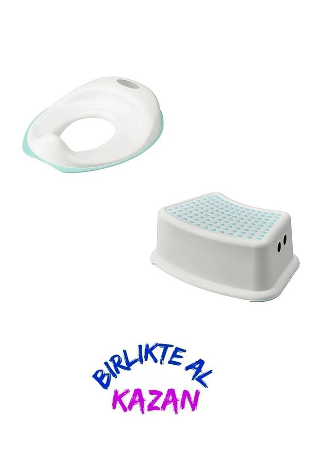 Çocuk Klozet Adaptörü ve  IKEA Försıktig Çocuk Basamağı Banyo Mutfak Yükseltme Taburesi - 1