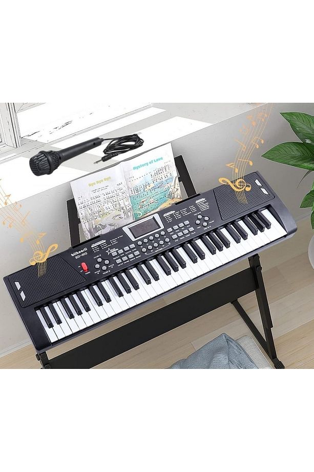 61 Tuşlu Elektronik Org Mikrofonlu Çocuk ve Başlangıç İçin Keyboard Demolu Ritimli - 3