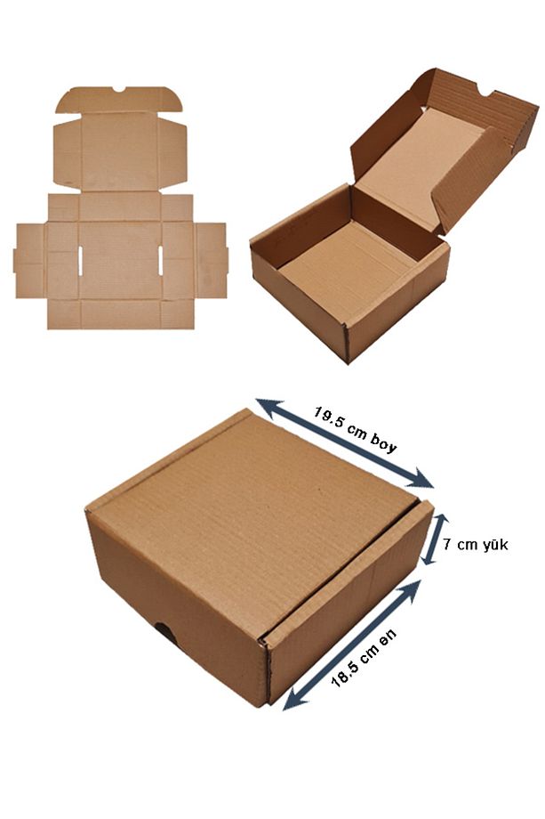 18,5 X 19,5 X 7 Cm E-ticaret Kargo Kutusu 25 Adet - 7