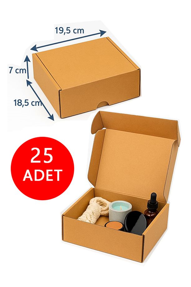 18,5 X 19,5 X 7 Cm E-ticaret Kargo Kutusu 25 Adet - 1