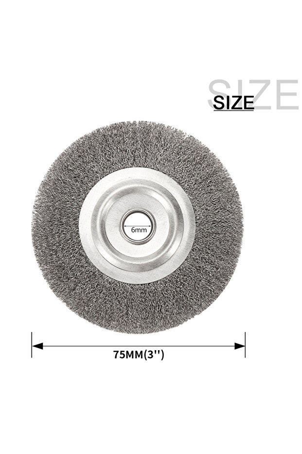75x6mm 75/100/125/150mm Steel Wire Brush 0.15mm Wire Wheel Brush Round For Bench Grinder Deburring T
