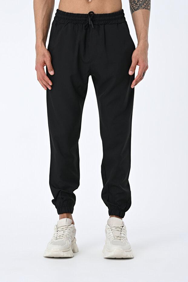Lastik Paça Şardonlu Jogger Pantolon - 5