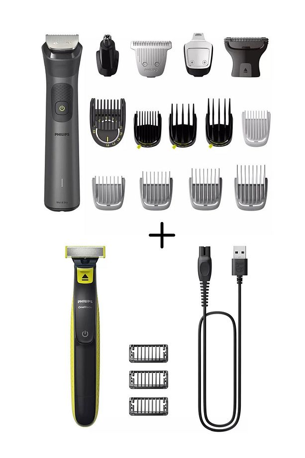 Islak Ve Kuru 15'i 1 Arada Erkek Bakım Seti- Yüz/saç/vücut (ISLAK/KURU KULLANIM) Oneblade Set - 1