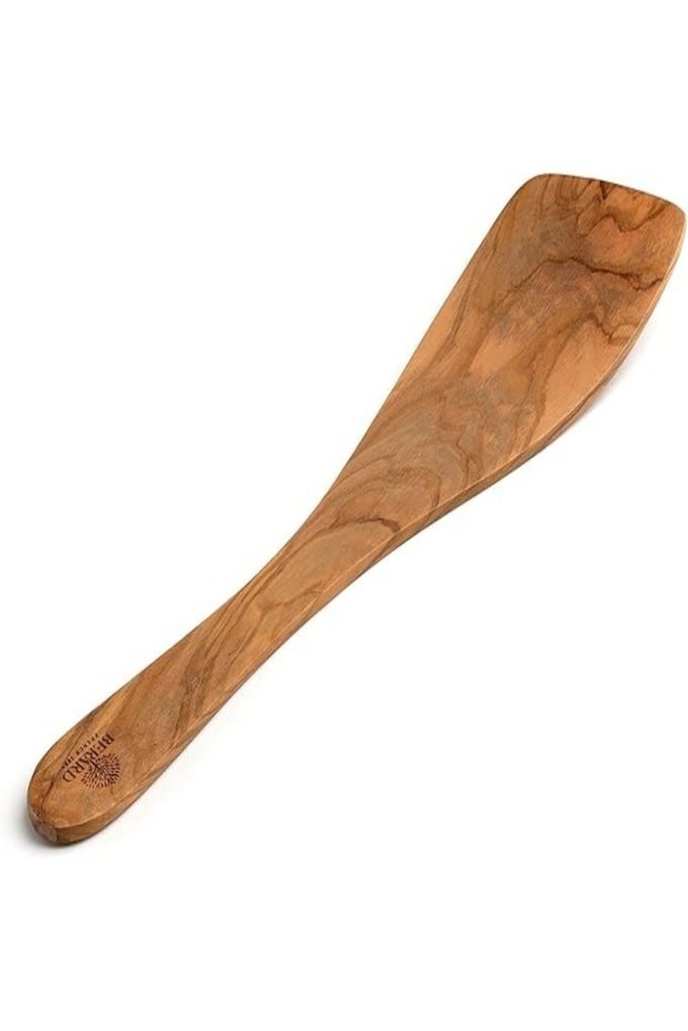 Wooden Spatula, Brown Eco-Friendly Heat-Resistant Cooking Utensil for Non-Stick Cookware