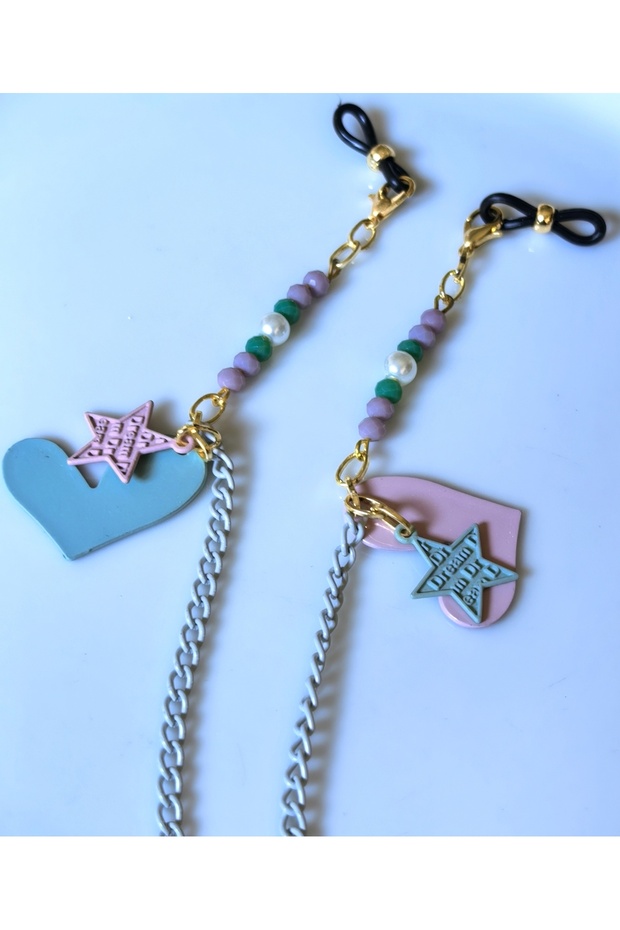 Chain Heart Figured Glasses - 3