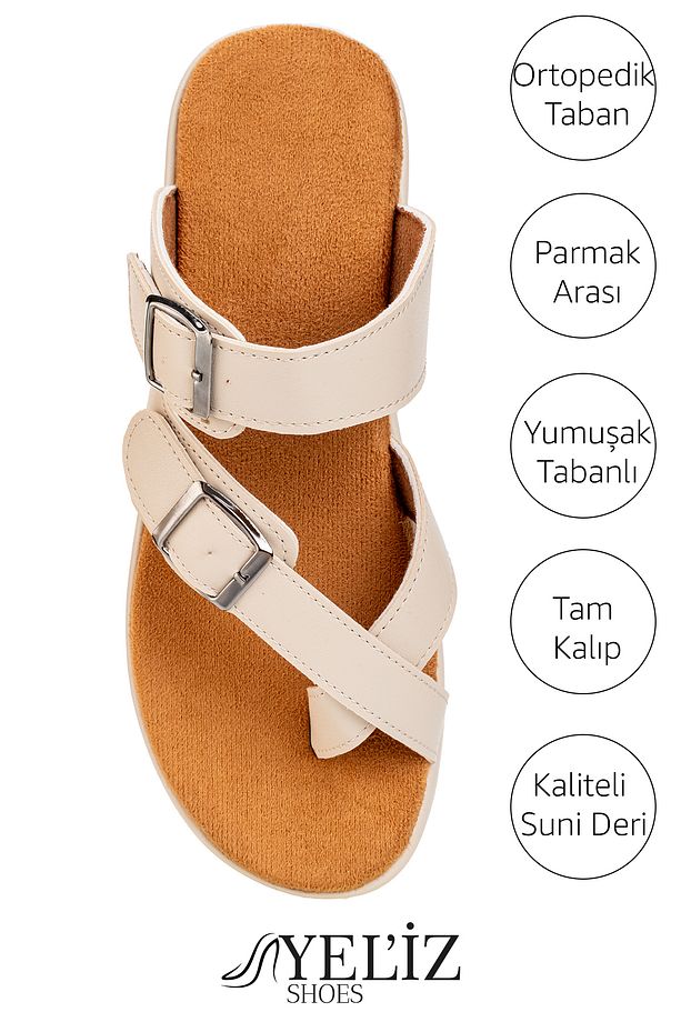 Ortopedik Parmak Arası Kadın Sandalet Terlik - 4