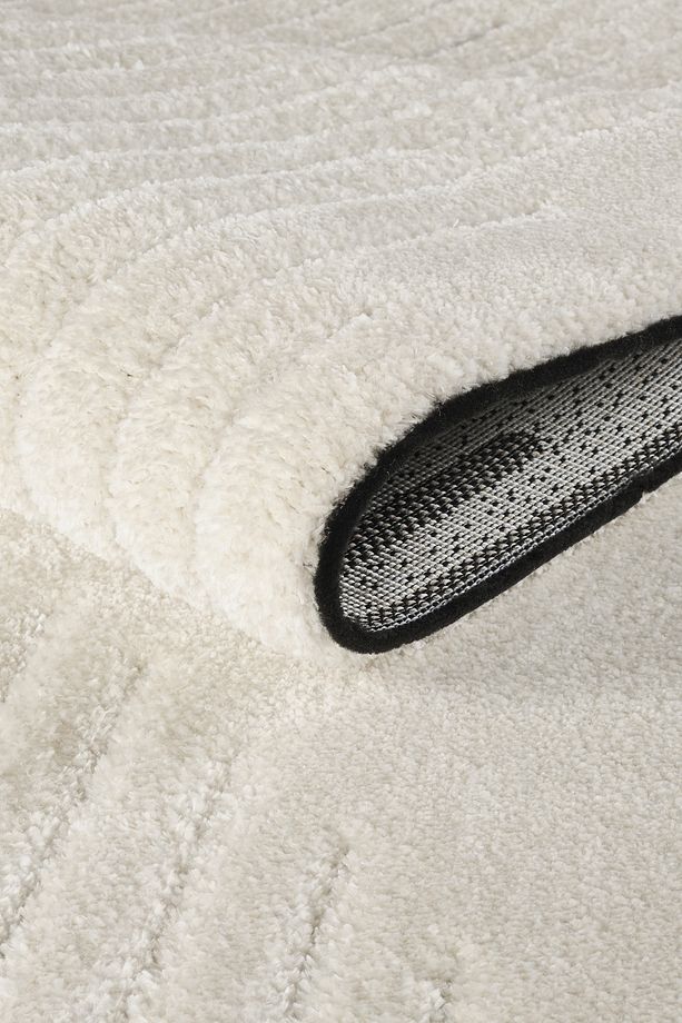 Yumuşak Peluş Post Shaggy Sisal Halı Krem Antrasit Oturma Odası Salon Mutfak Yoluk Halısı - 4