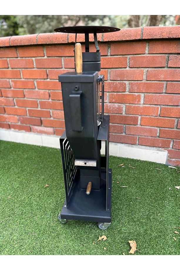 Mini Pelet Soba Izgaralı Kamp Tipi Pelet Sobası Kasalı Muhafazalı - 2