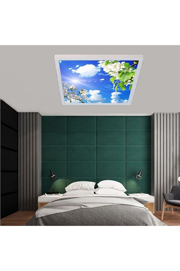 60x60 Ledli-trendyol Avize-bulutlu Çiçekler Tavan Avize-54watt-tavana Yapışık Lamba-salon Avize - 5