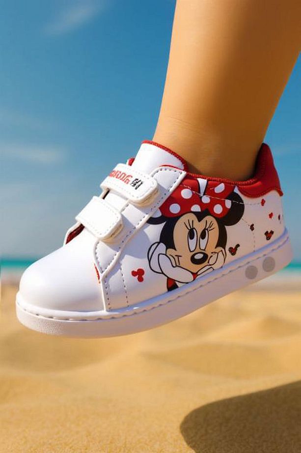 Ilk Adım Ayakkabısı Kız Bebek Ilk Adım Ayakkabısı Ortopedik Ilk Adım Ayakkabısı Işıklı Mickey Mouse - 1