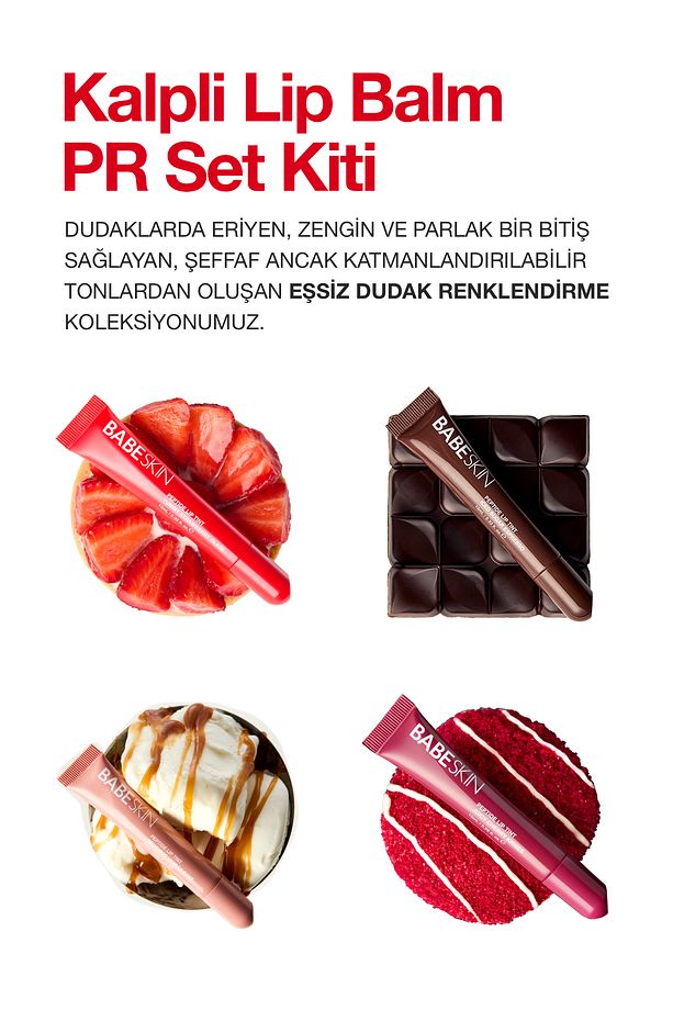 Lip Balm Set PR Kutu Hediyeli I Vanilla I Çilek I Kiraz I Espresso I Nemlendirici I Dudak Parlatıcı - 2