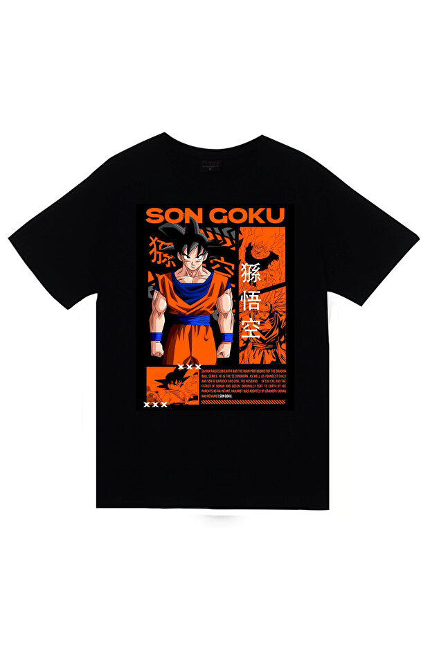 Dragon Ball Z Anime Printed Unisex 100% Cotton Black T-Shirt