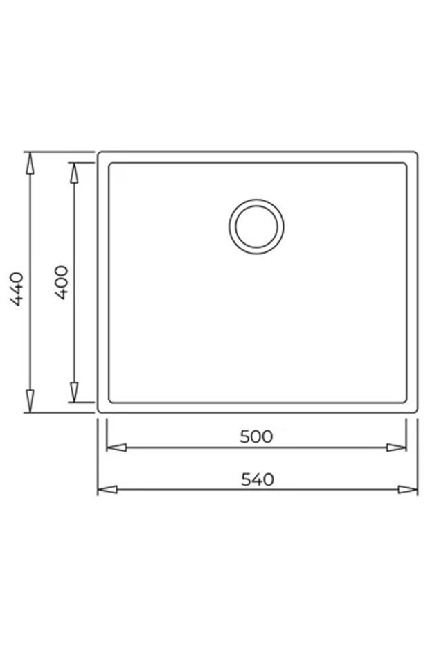 Square 50.40 Stone Grey Eviye - 3