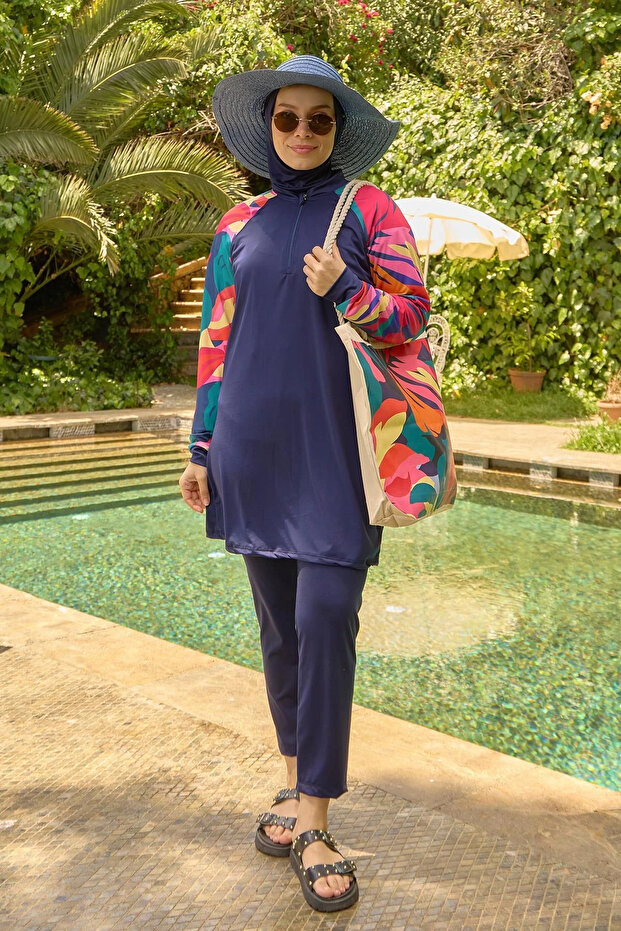 حقيبة الشاطئ نمط وردي اللون - 3