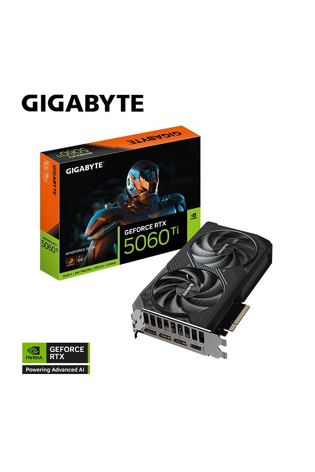 Gigabyte GeForce RTX 5060TI WINDFORCE OC GV-N506TWF2OC-8GD GDDR7 8GB 128Bit Gaming (Oyuncu) Ekran Ka - 1