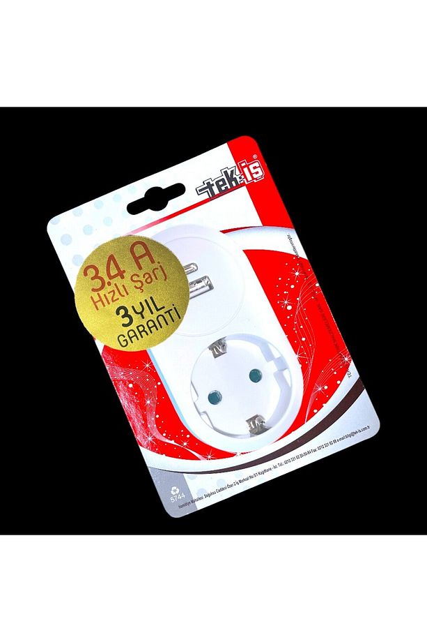 Tek-iş Duvar Tipi Priz Adaptörü | Usb Type-c Çıkışlı, 3.4a Hızlı Akıllı Şarj Özellikli - 6