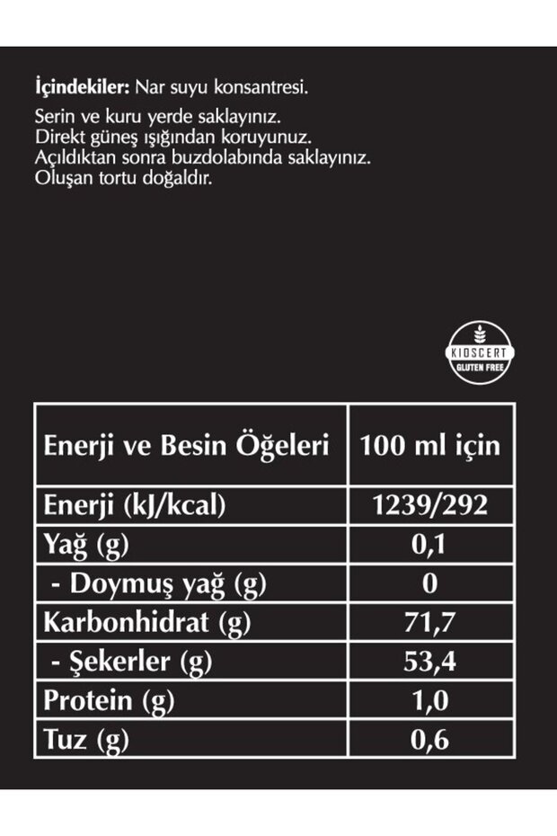 %100 Nar Ekşisi 330 gr Cam - 3