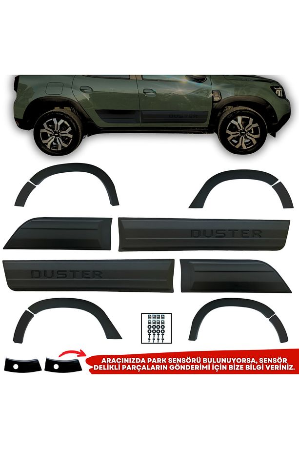 Dacia Duster Ferrous Kapı ve Çamurluk Koruma Dodik Seti 2018 ve Üstü - 1