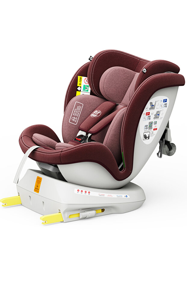 Scaun auto TWT Plus iSize Buf Boof Red isofix Rotativ 360 Pozitie Somn Top Tether 40-150 cm - 1